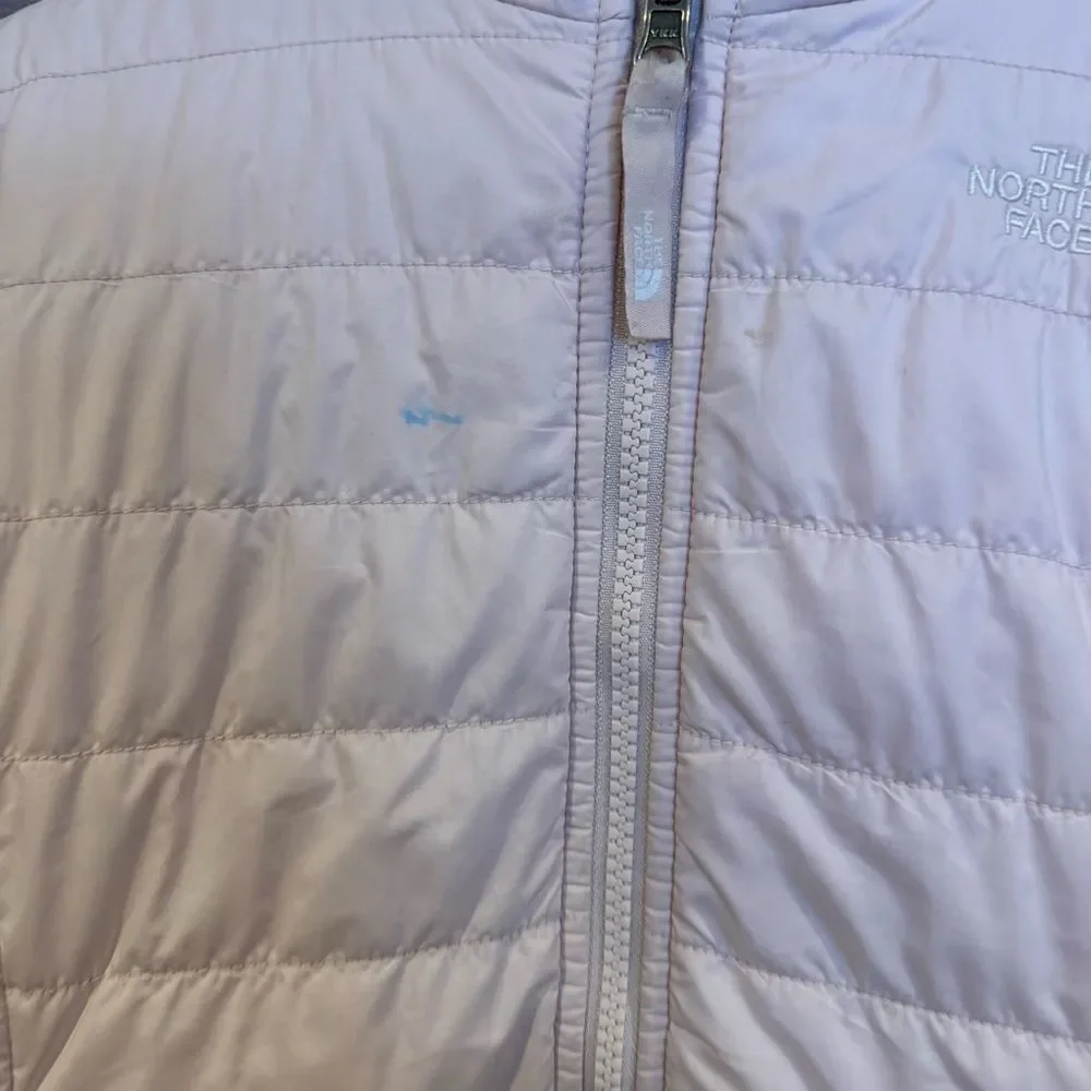 North Face Light Pink Fleece Lined Jacket with Hood - 6